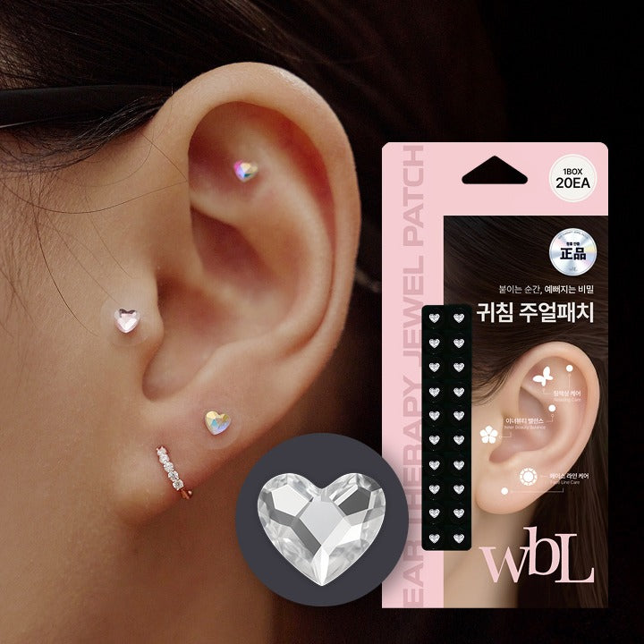 [WBL] Swarovski Lumi Heart Pop Auricular Therapy Jewel Patch