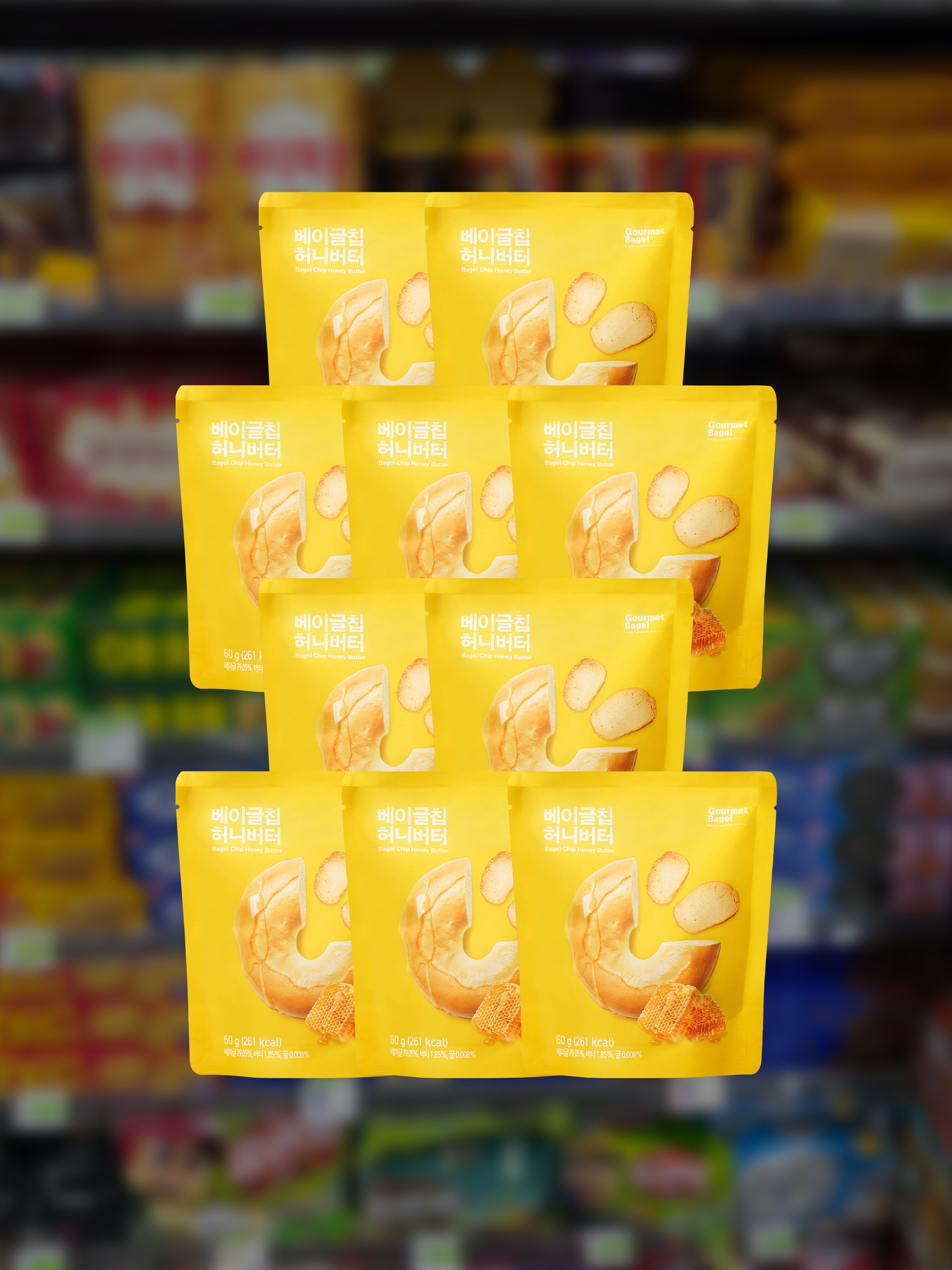 [Gourmet Bagel] Bagel Chip Honey Butter & Garlic Butter 10EA